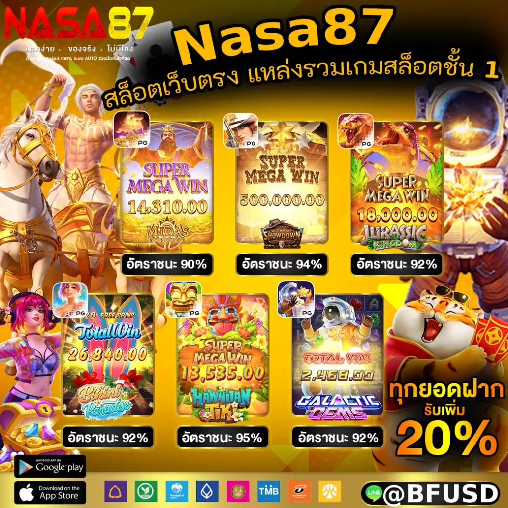 Nasa87 สล็อตเว็บไซต์ตรง แหล่งรวมเกมพนันออนไลน์ชั้น 1